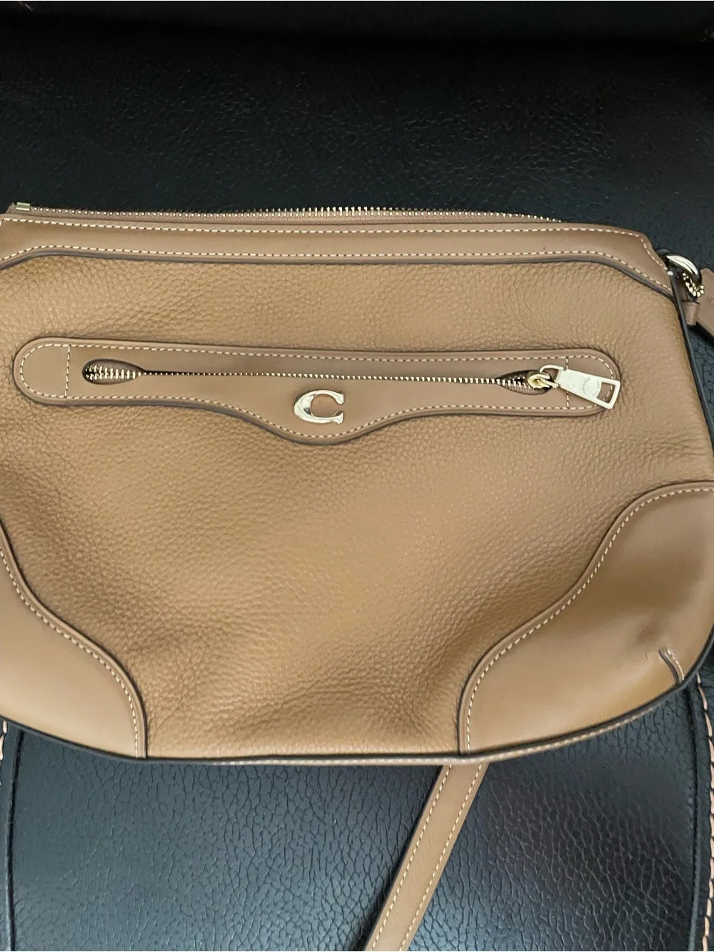 Coach Caramel Tan Leather Crossbody Bag